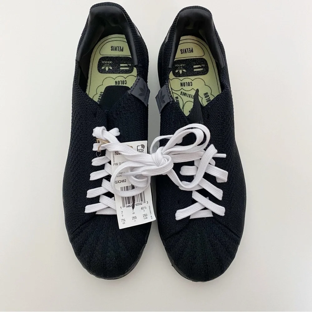 Adidas x Pharrell Williams GX2482 Superstar Primeknit Sneakers Core Black